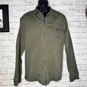 Express Olive Green Zip-Up Jacket, Military Size XL
